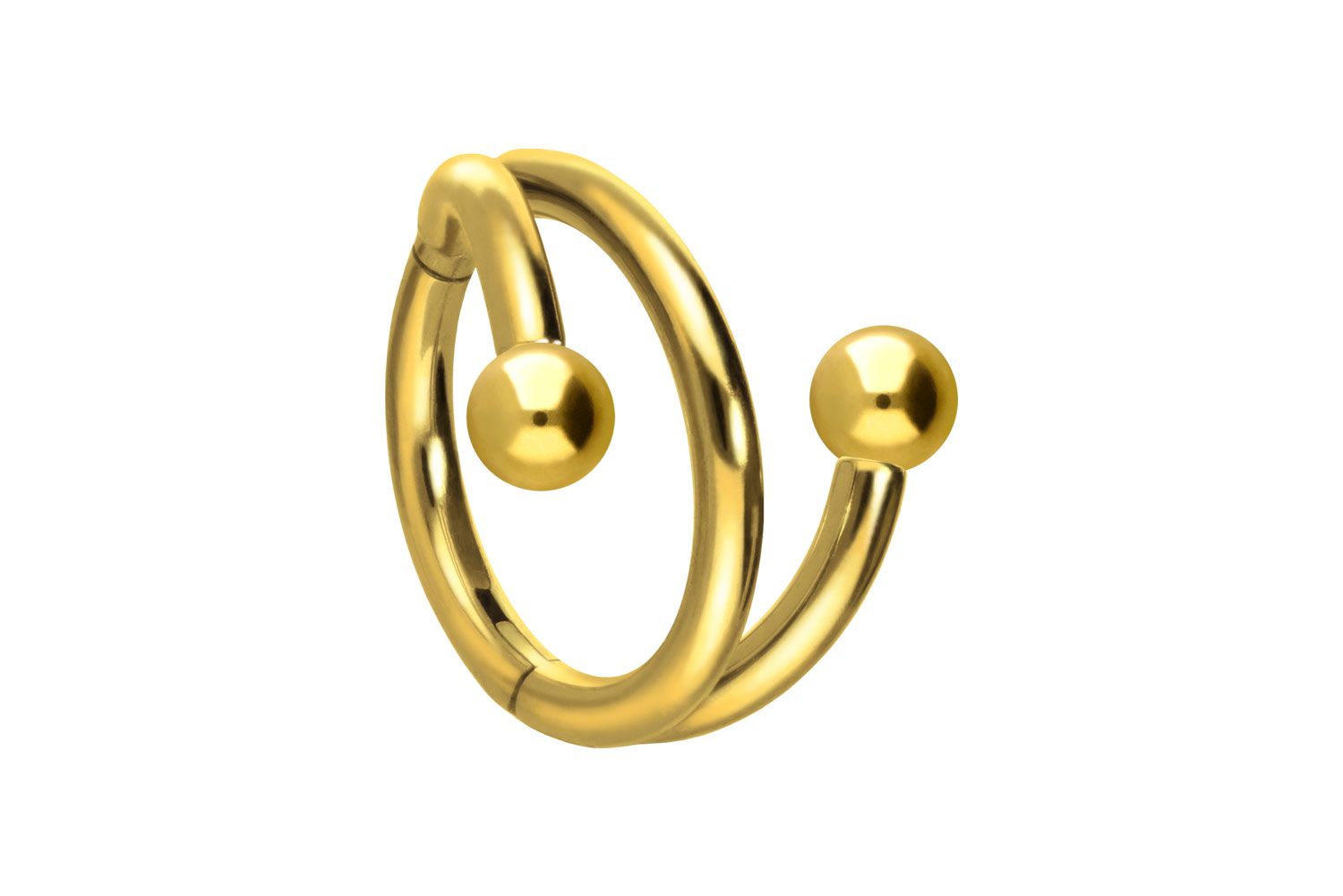 Titan Segmentring Clicker Piercing mit Innengewinde 3 RINGE + 2 KUGELN